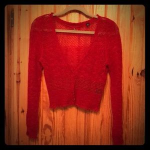 Knitted & Knotted Anthropologie Red Sweater